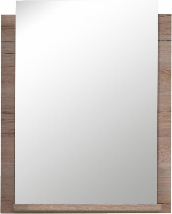 welltime Badspiegel Colmar, Eichefarbener Badezimmerspiegel - Maße (B/T/H) 60/15/75 cm