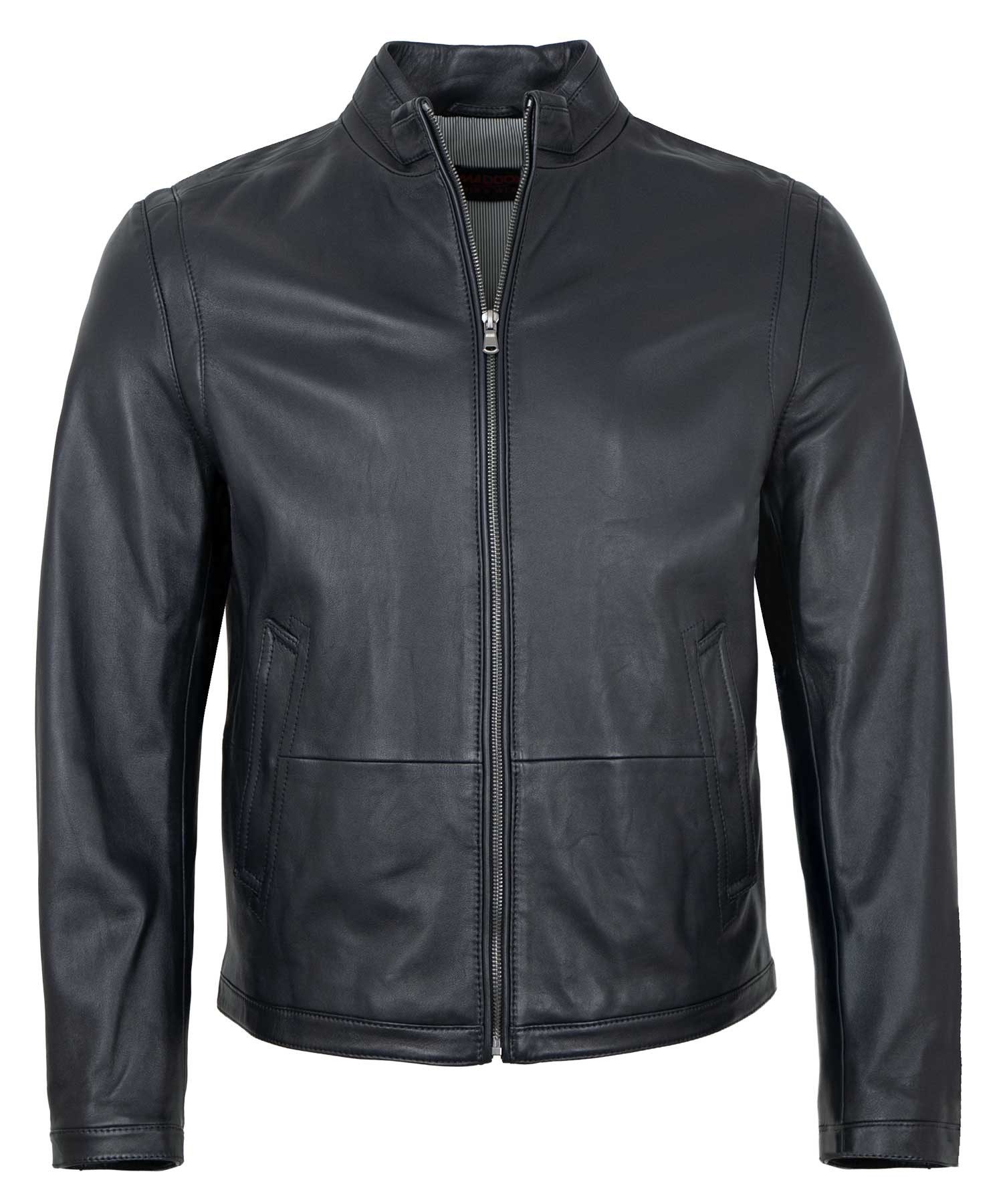 Maddox Lederjacke Didi MADDOX - Herren Lederjacke Lammnappa dunkelblau günstig online kaufen