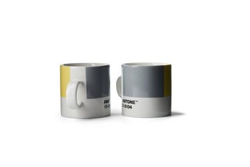 PANTONE Espressotasse, Porzellan, Espressotasse, 120 ml, 4er-Set CoY 2021 - Illuminating Ultimate Gray