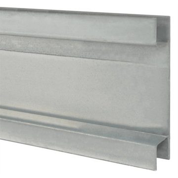 DOTMALL Einstabmattenzaun Pfosten für Gabionenzaun Silbern 160 cm Verzinkter Stahl