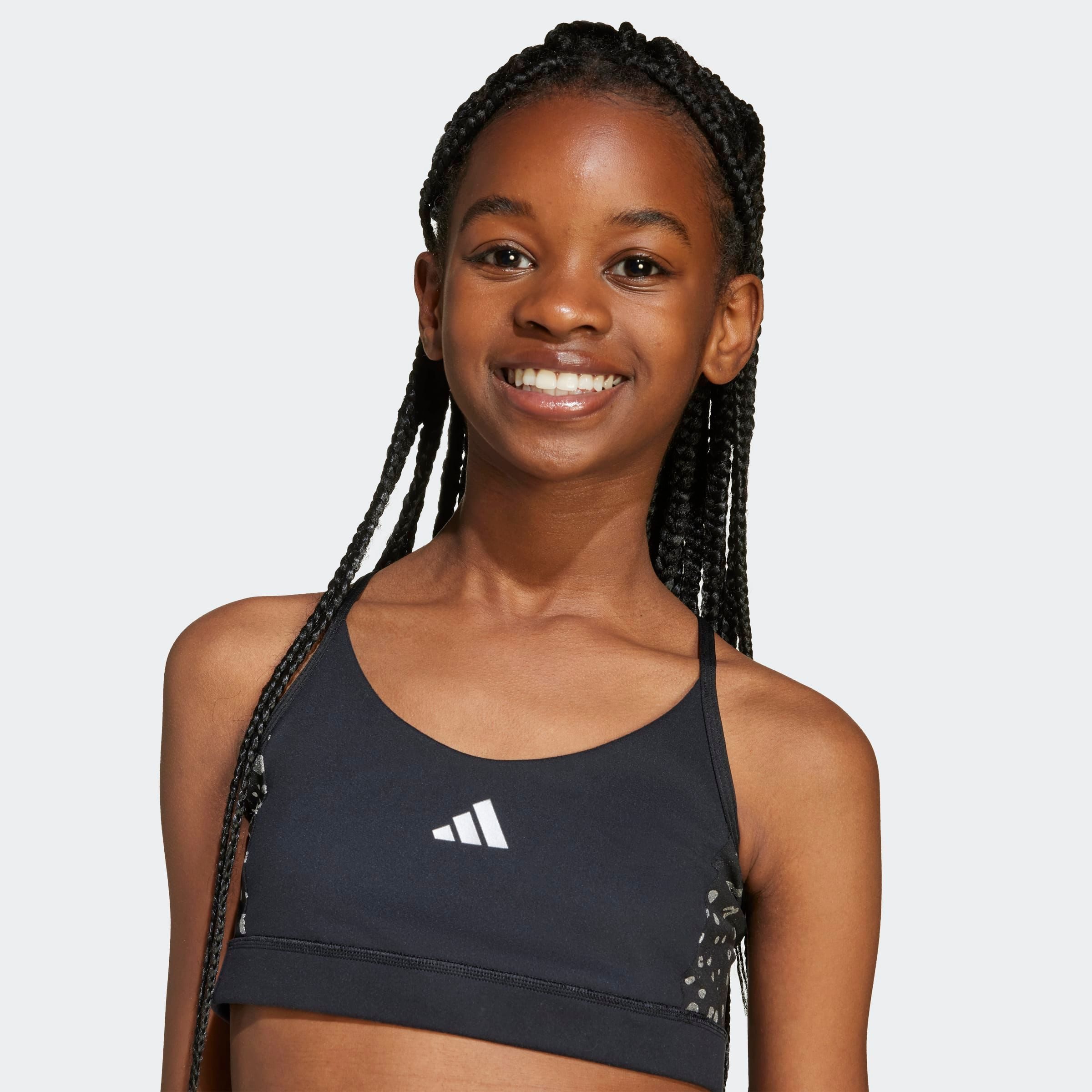 adidas Sportswear Sport-BH TRAIN ESSENTIALS PRINT FÜR KINDER mit mittlerem Halt, für Workout, mit atmungsaktivem Material