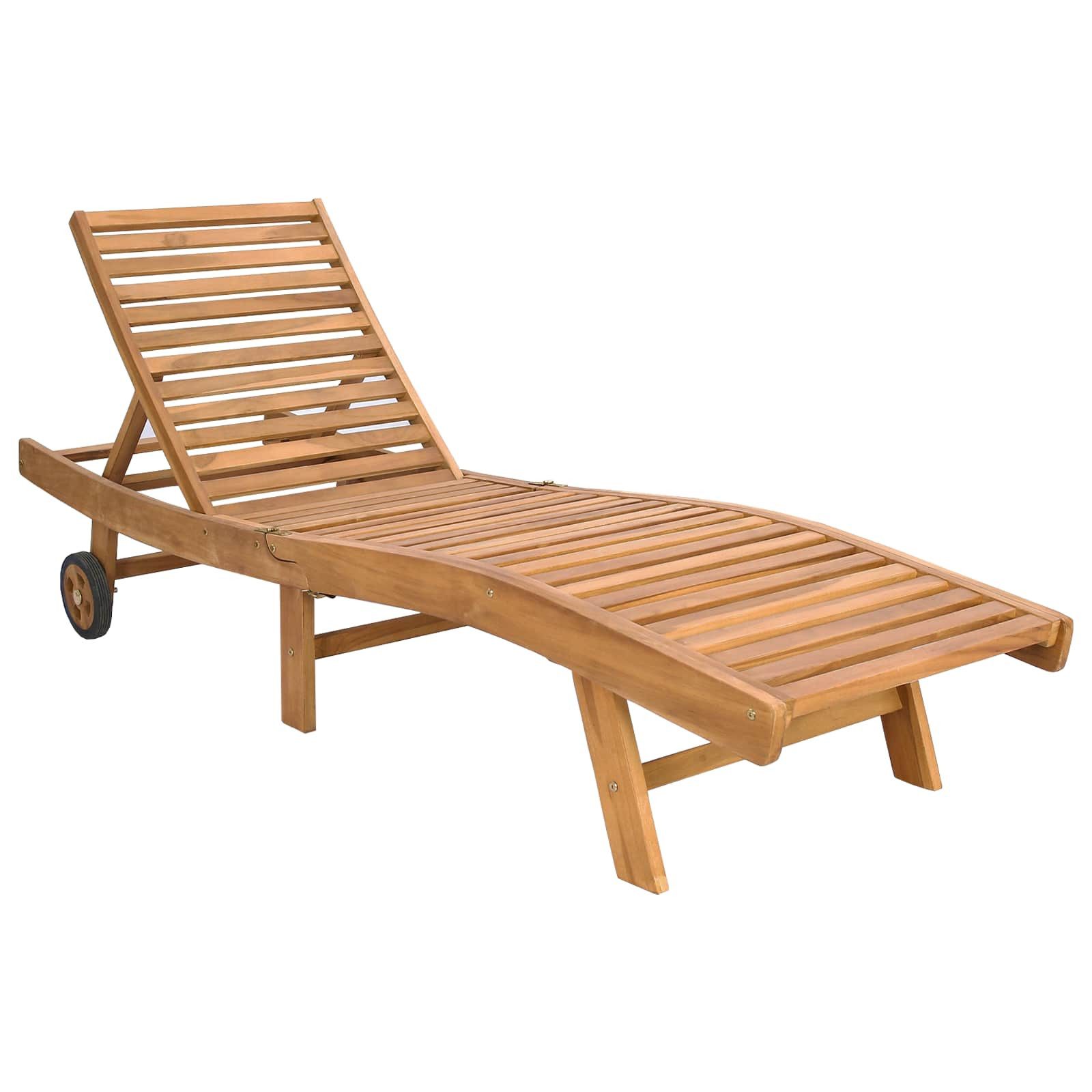 vidaXL Gartenliege Sonnenliege Braun Massivholz, 1 St.
