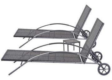 MCW Gartenliege MCW-E27-2, 5-fache Höhenverstellung, UV-beständig, Wasserabweisende Bezüge