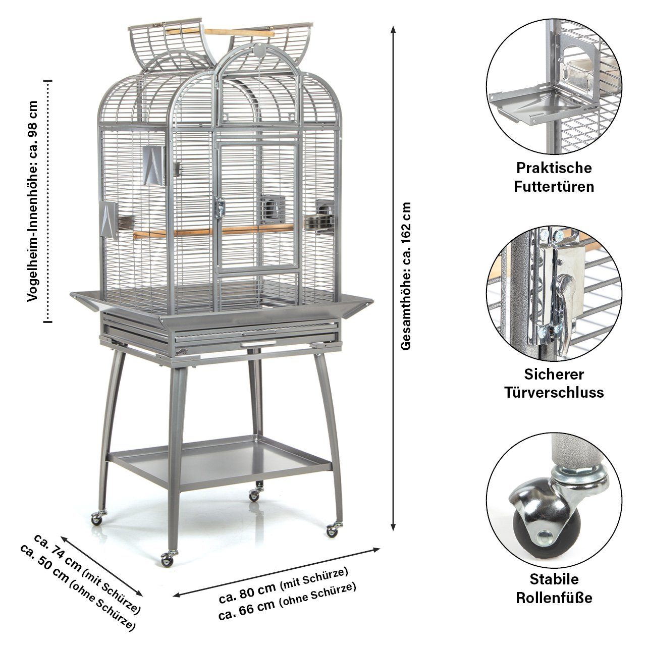 Montana Cages Voliere Sittichkäfig Havana Vogelkäfig, Voliere für Wellensittich & Co.