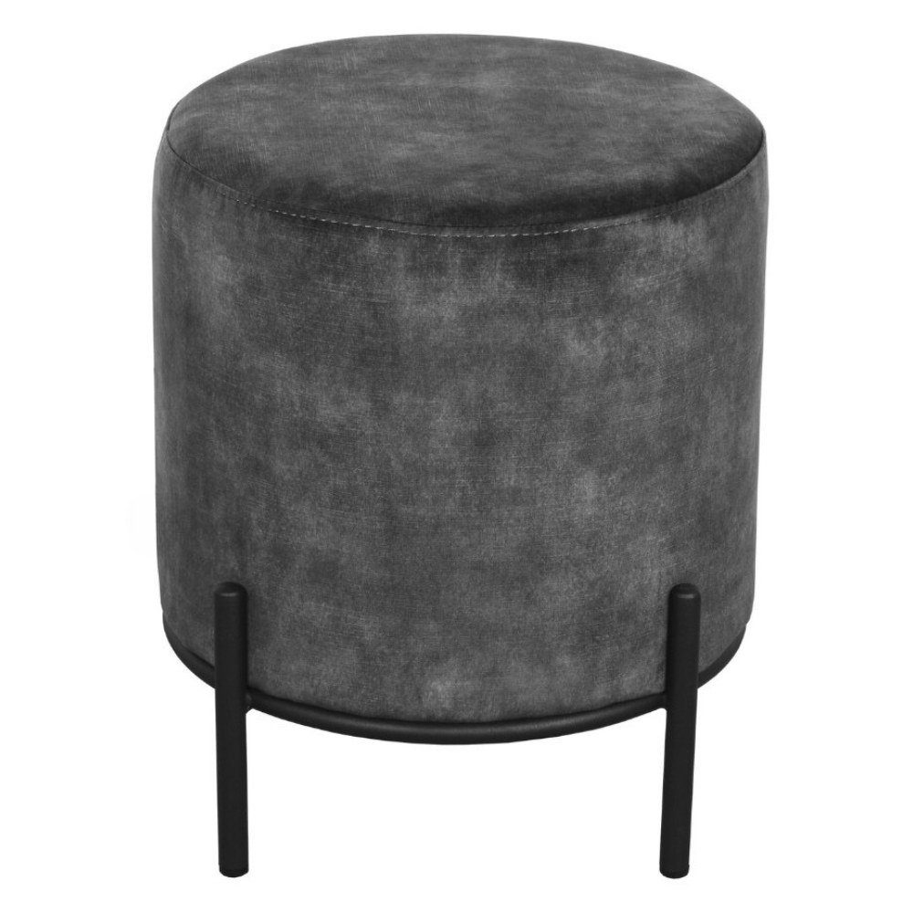 RINGO-Living Stuhl Hocker Healani in 480x410mm, Möbel aus Anthrazit Velours