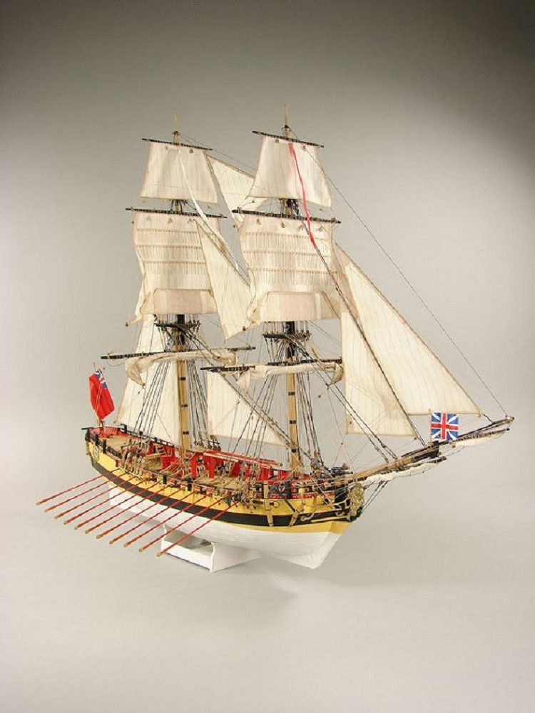 Krick Modellbausatz Shipyard HMS Wolf The 10 Gun Sloop 1752 Laser Cut 1:72 Kartonbausatz