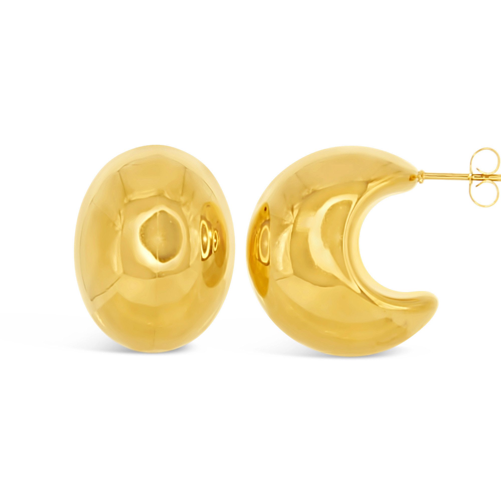 Edle Dome-Creolen - der absolute Trend! VICTORIA 18K-doppelt vergoldet