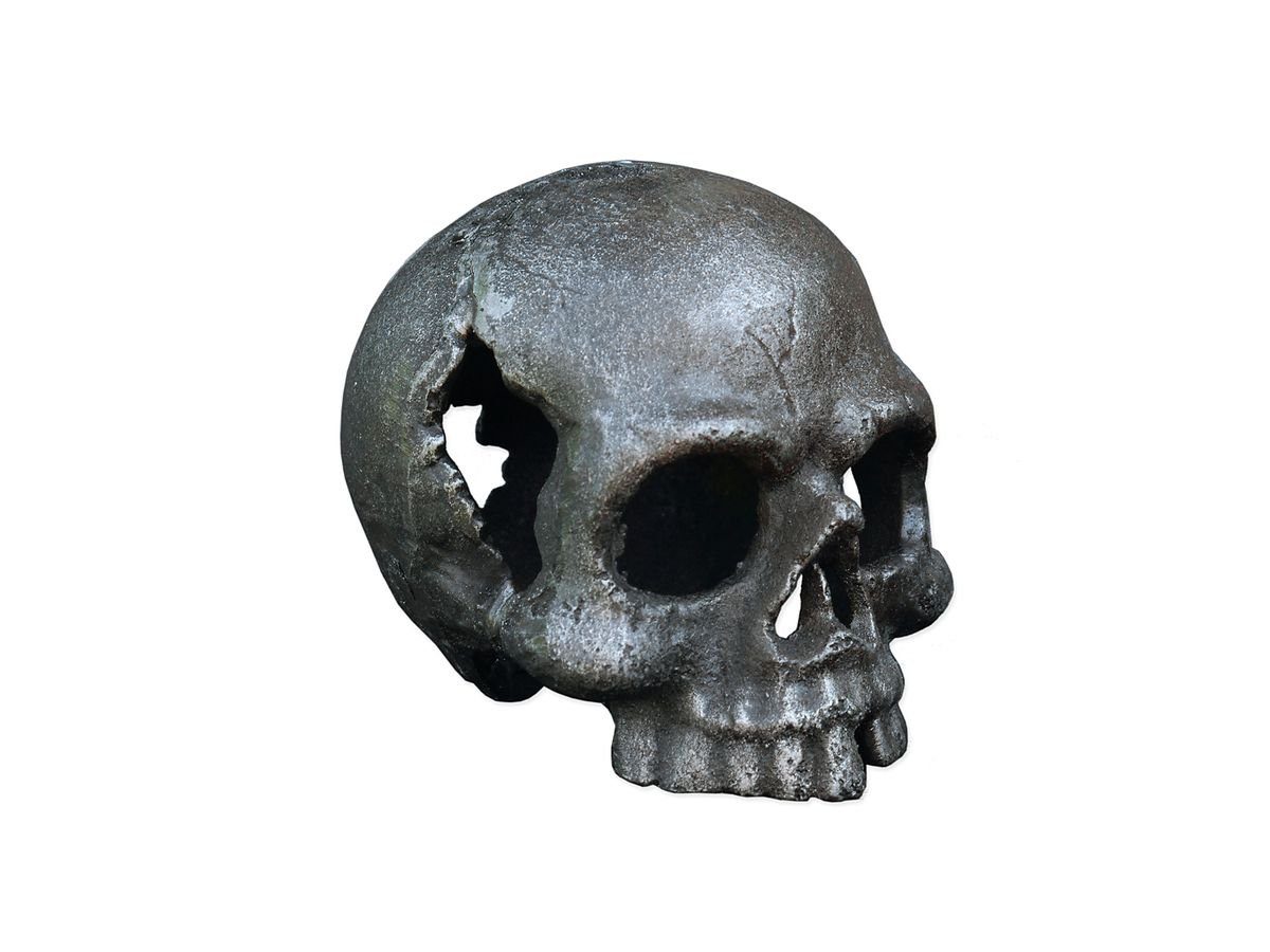 Totenschädel Totenkopf Gusseisen Schädel Dekofigur Skull Gothic AFG