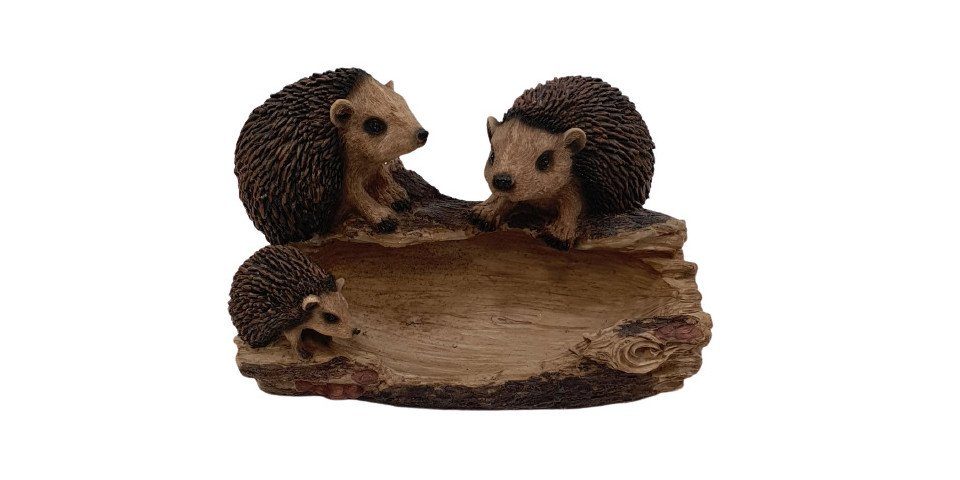 Figurendiscounter Gartenfigur Dekofigur Vogeltränke Igel 19 x 30 x 19 cm