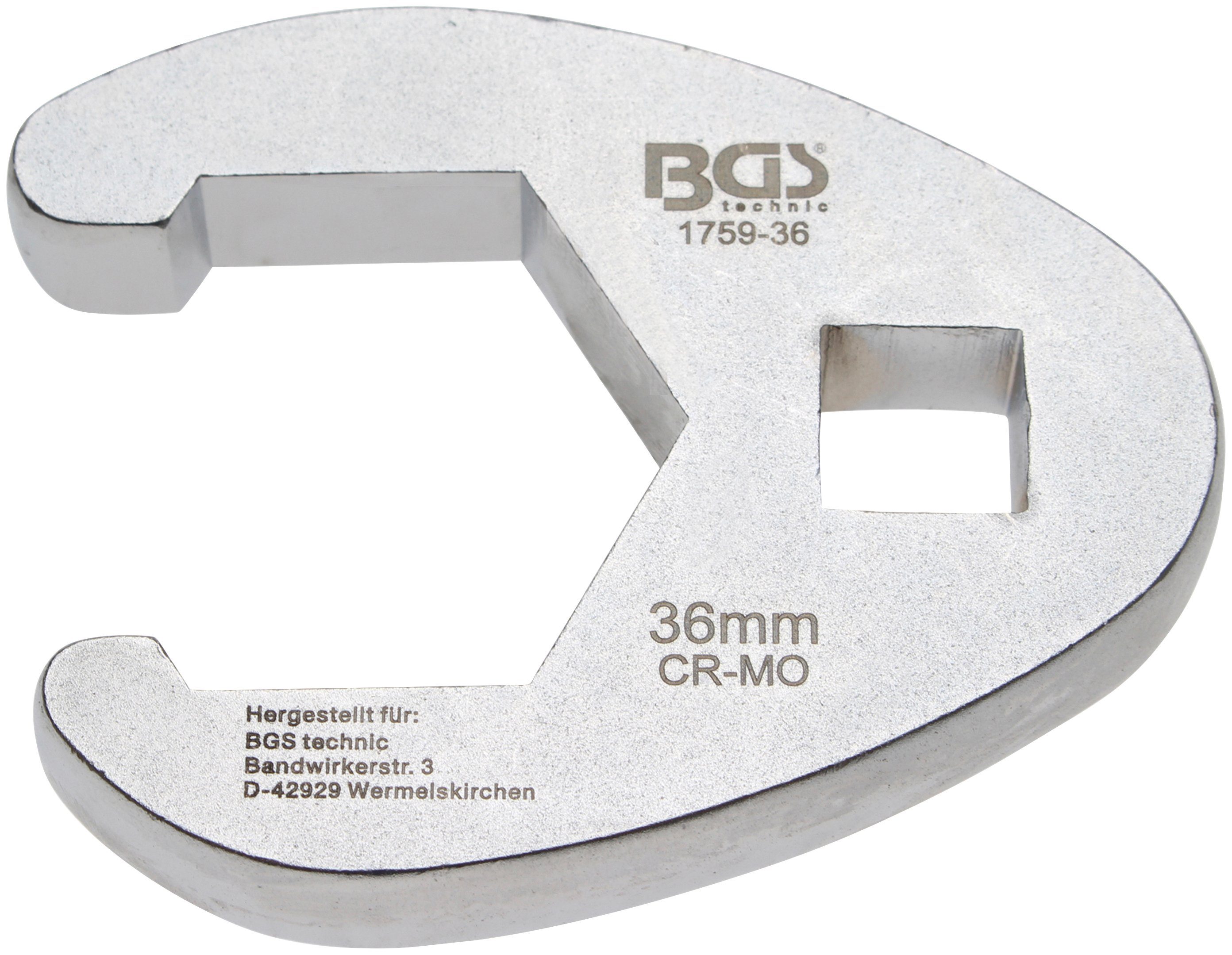 BGS Werkzeugset Hahnenfußschlüssel-Satz, 8-tlg., 12,5 20 mm Antrieb / (3/4) mm (1/2) Innenvierkant