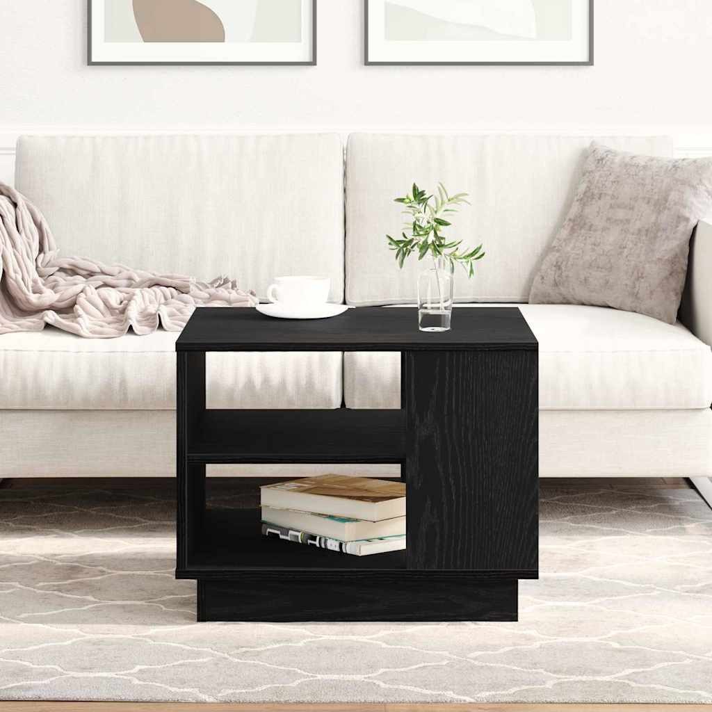 vidaXL Couchtisch Couchtisch Schwarz Eichen-Optik 55 x 55 x 42 cm Holzwerkstoff (1-St)
