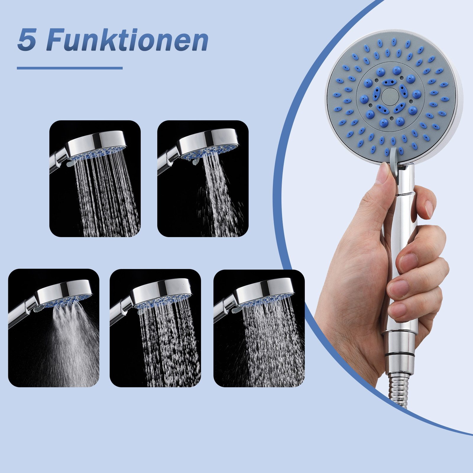 WOOHSE Duscharmatur mit Handbrause, Mischbatterie Badewanne günstig online kaufen