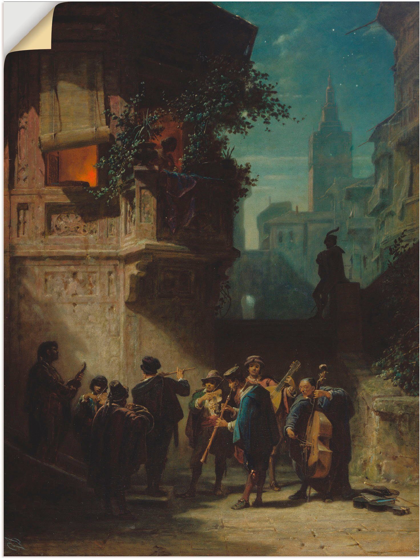 Ständchen Orchester St), oder Leinwandbild, Wandbild (1 in & Bands als Serenade, Wandaufkleber Größen versch. Spanisches Poster Artland