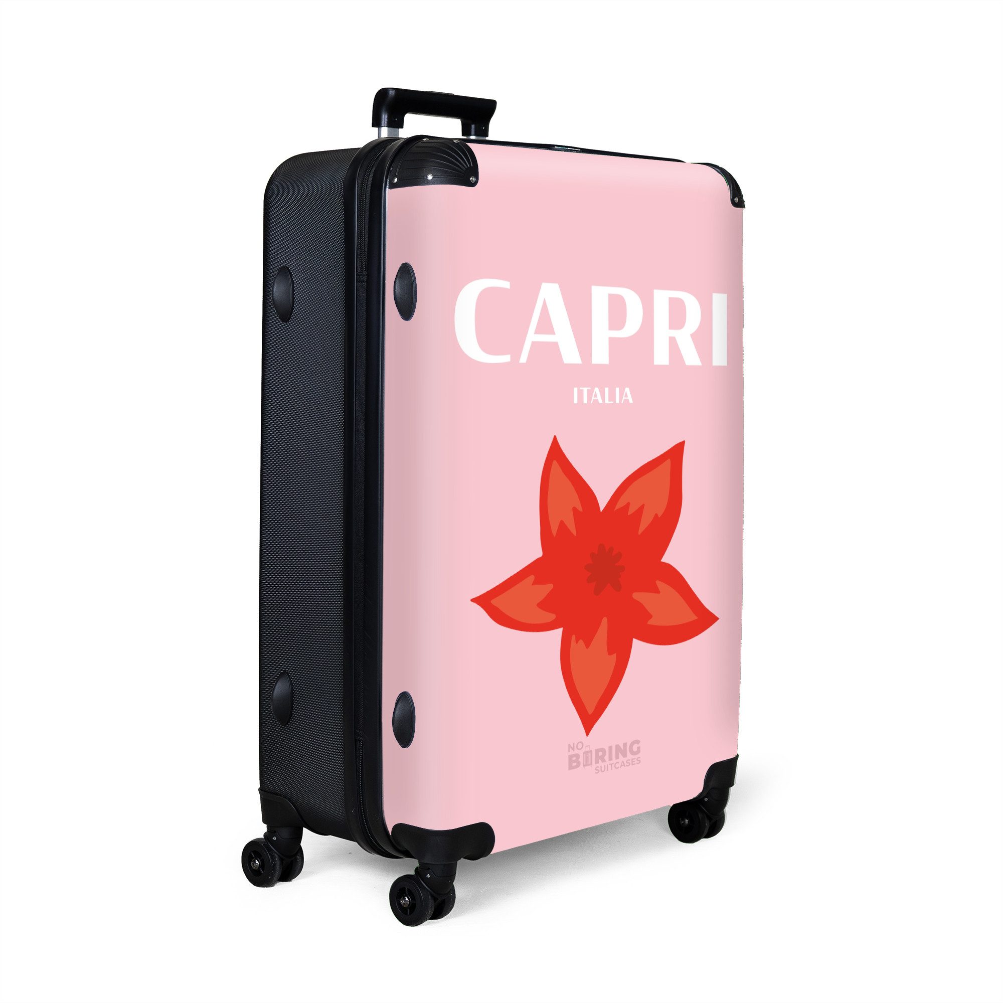 NoBoringSuitcases.com© Hartschalen-Trolley Rosa mit Capri Italien günstig online kaufen