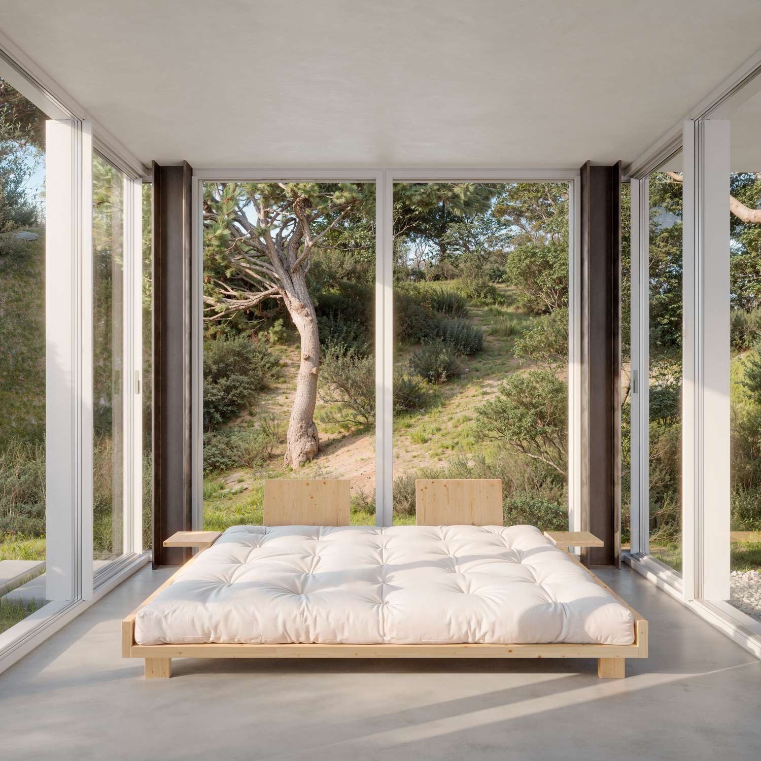 Karup Design Bettgestell Social Bed, ohne Matratze, FSC®-zertifiziertes Massivholz, wahlweise mit oder ohne verstellbares Zubehör, Bett in mehreren Größen