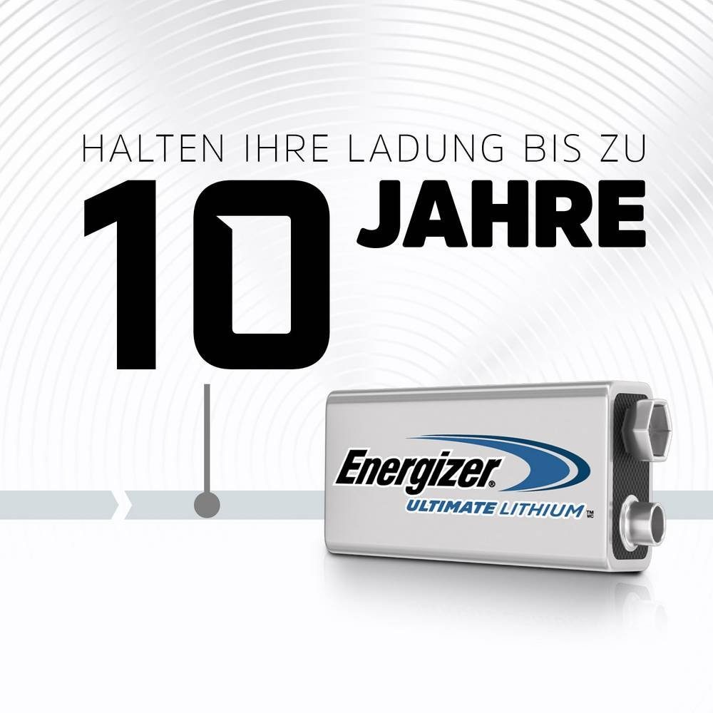 Batterie 9V-Block-Batterien Ultimate Energizer Lithium