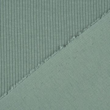 SCHÖNER LEBEN. Stoff Jersey Rippjersey Feinstrick einfarbig altgrün 1,45m Breite, allergikergeeignet