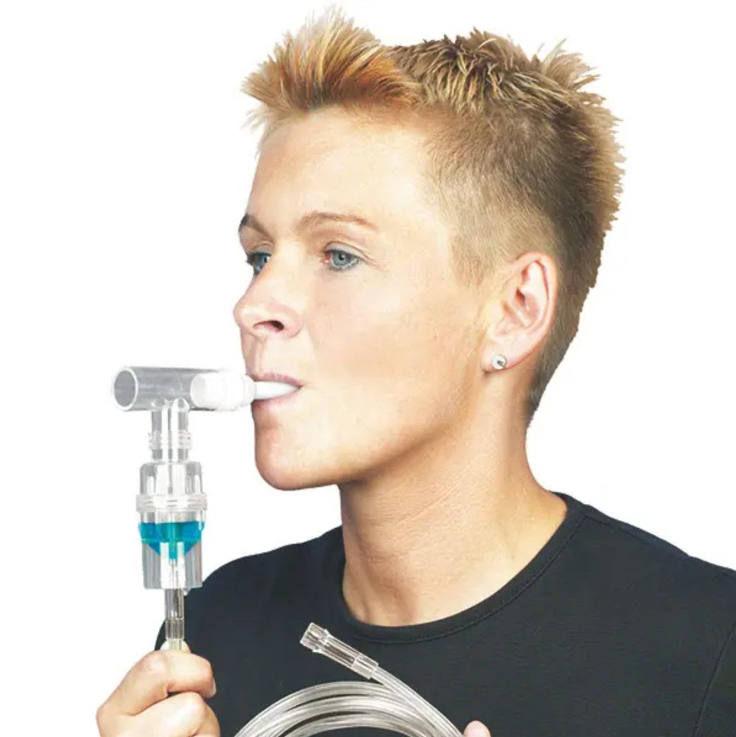 DocMed Inhalator DCT Vernebler-Set, Atemtherapie Gerät 1-tlg., Sterilisiert mit Ethylenoxid zur Keimreduktion, Inklusive Mundstück