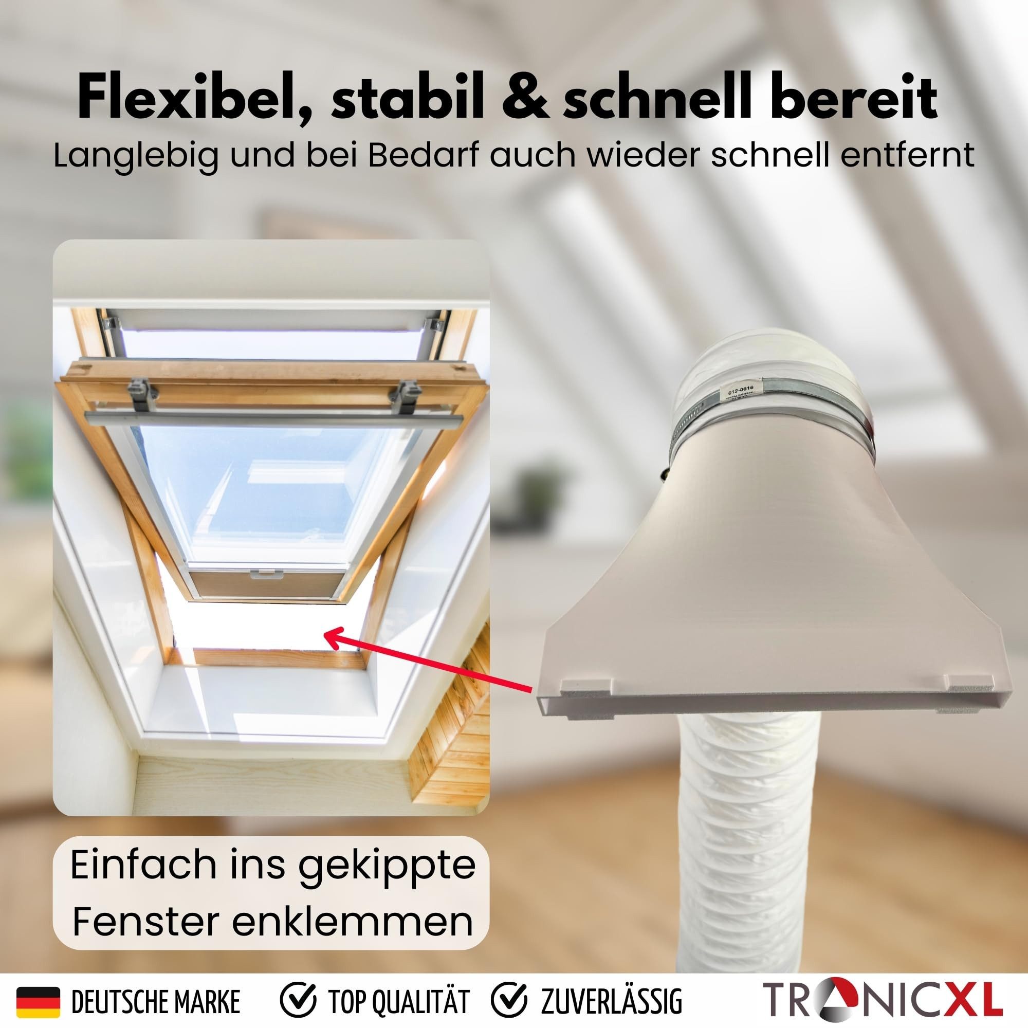 TronicXL Klimaanlagenschlauch 6m Schlauch + Fensterdurchführung günstig online kaufen