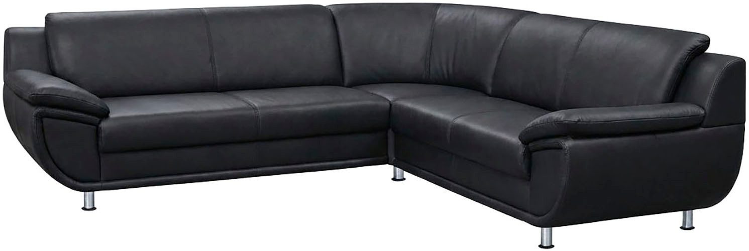 TRENDMANUFAKTUR Ecksofa Rondo wahlweise mit Schlaffunktion, bequeme Armlehnen, L-Form, wahlw.mit Federkern, Füße chromfarben, Unser Dauertiefpreis