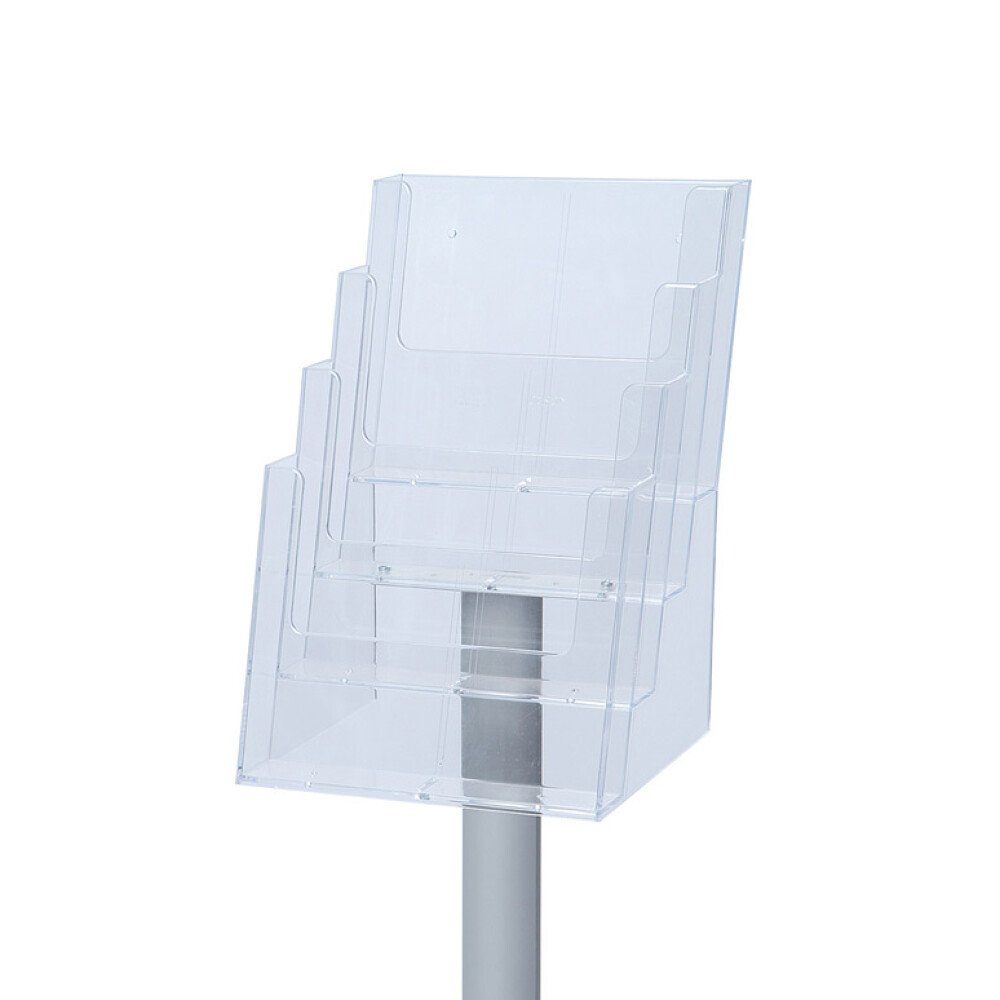 Thumbnail - Showdown Displays Stehsammler Prospektständer MB - 4x DIN A4 - Aluminium - Silber