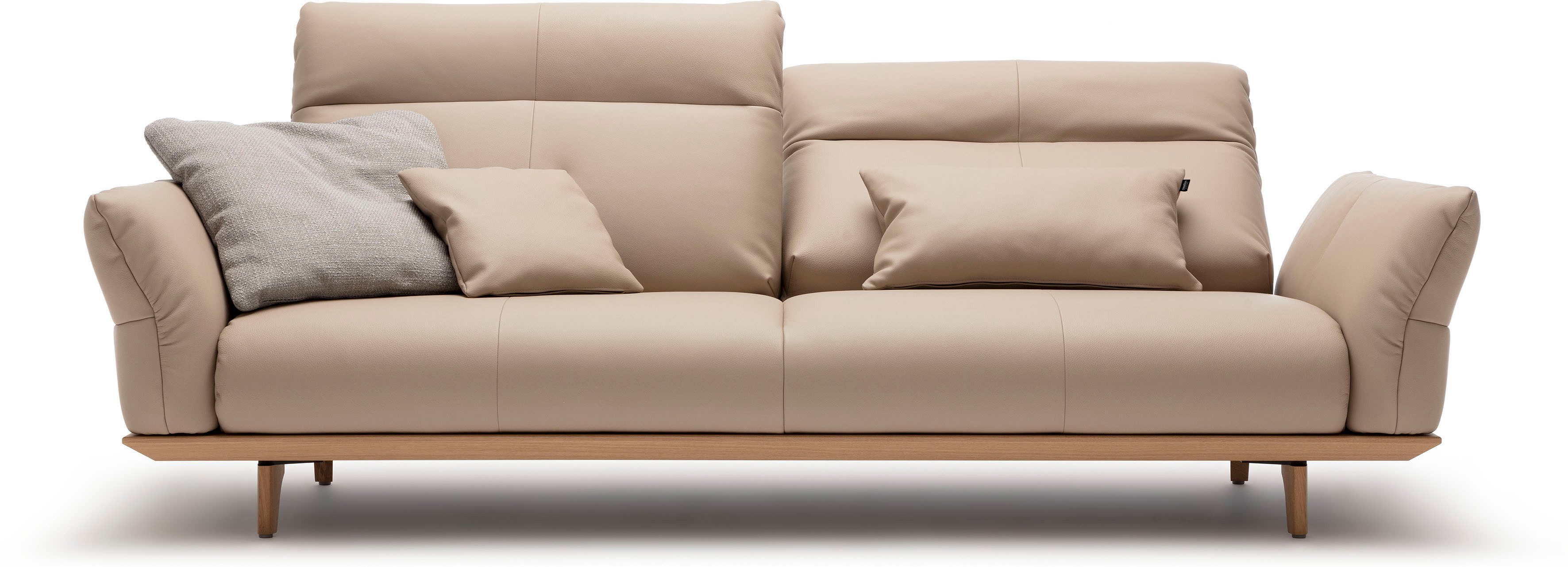 hülsta sofa 3,5-Sitzer hs.460, Sockel in Eiche, Füße Eiche natur, Breite 228 cm