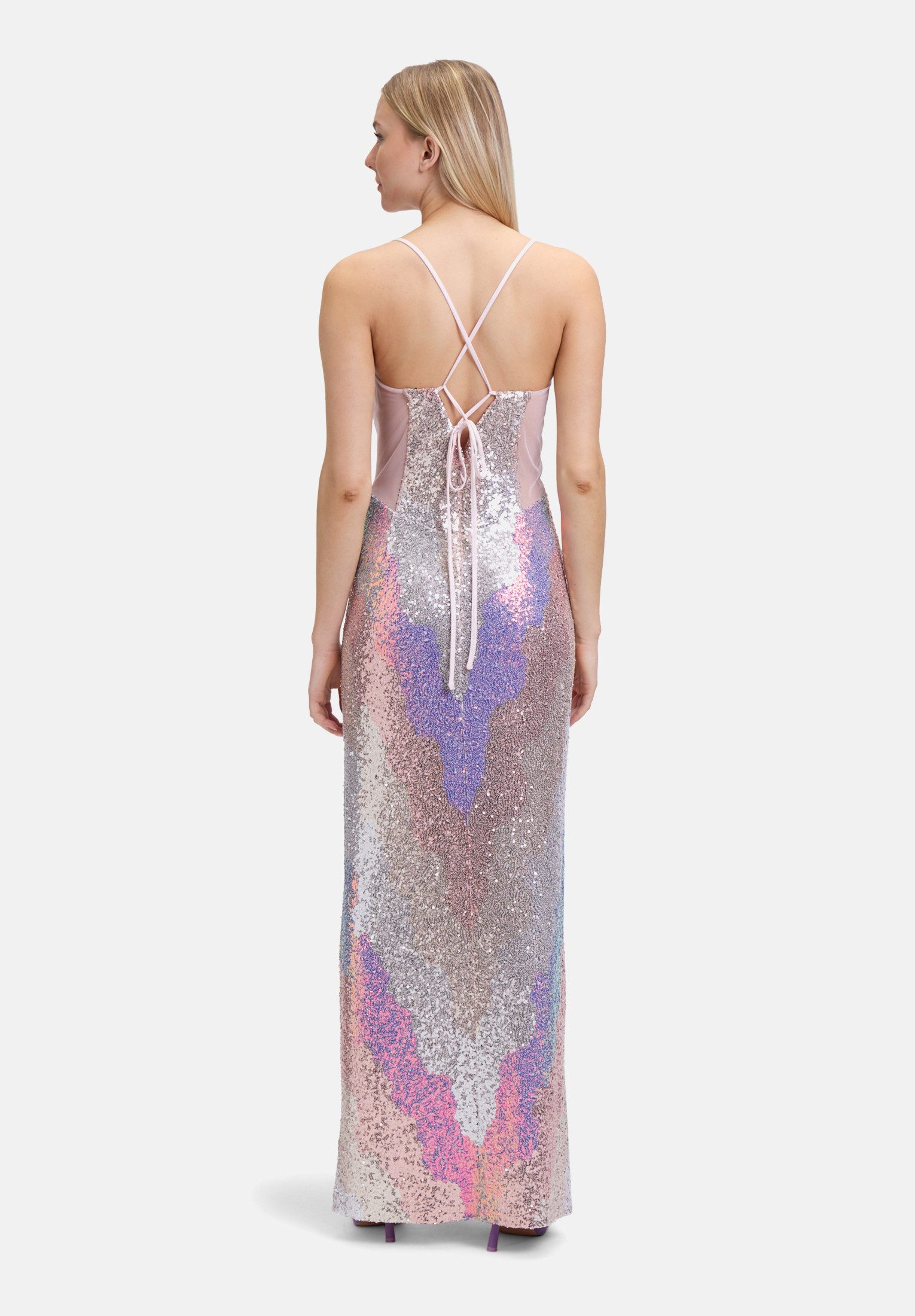 Vera Mont Abendkleid Damen mit Pailletten Cut-Outs