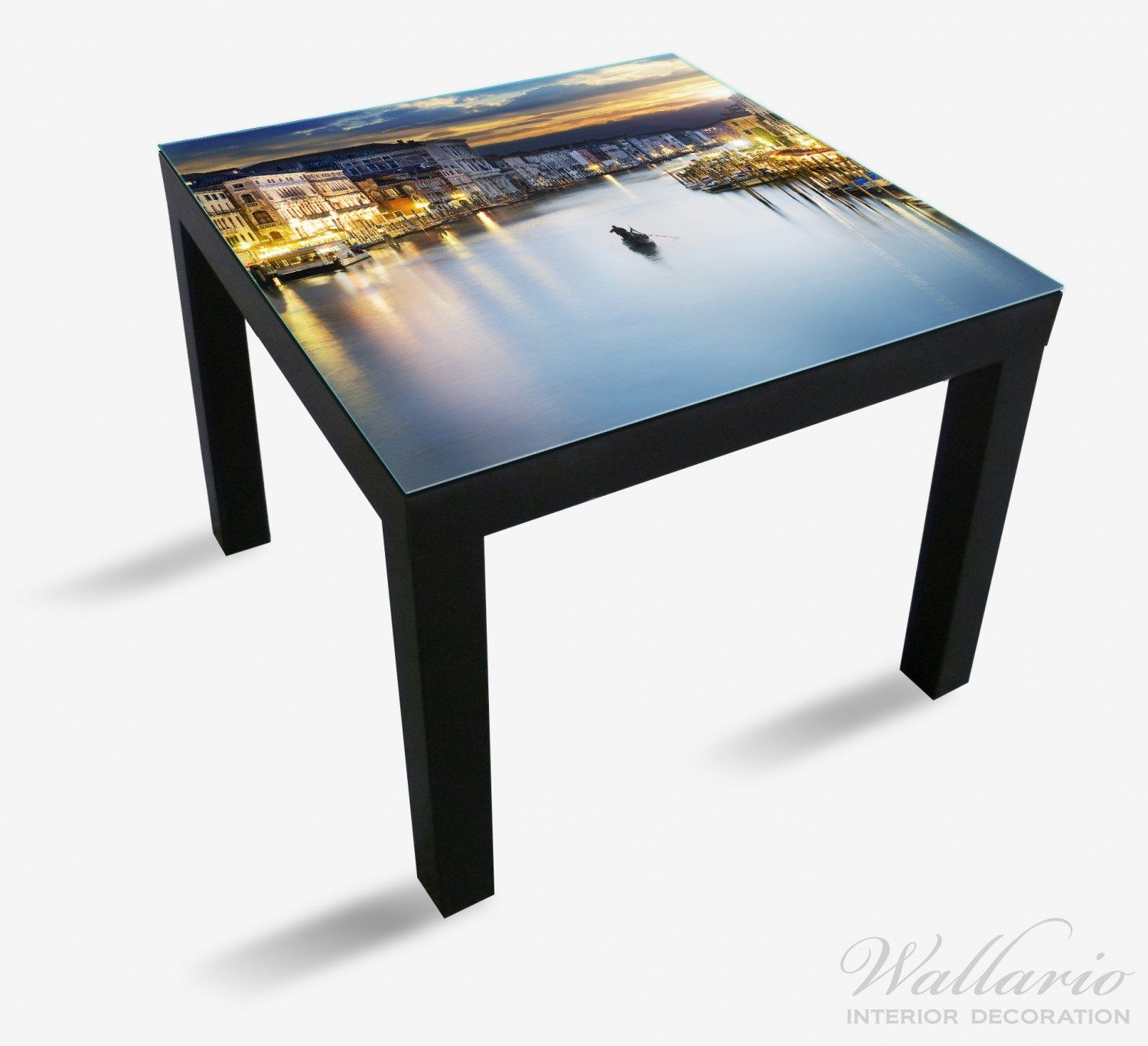 am (1 Grande für Sonne Lack Abend mit Ikea untergehender Tisch Canal in Venedig Wallario St), geeignet Tischplatte