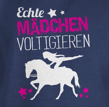Shirtracer T-Shirt Echte Mädchen voltigieren Pferd