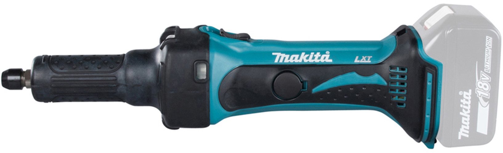 Makita Akku-Geradschleifer DGD800Z, 6 mm Werkzeugaufnahme, ohne Akku und Ladegerät