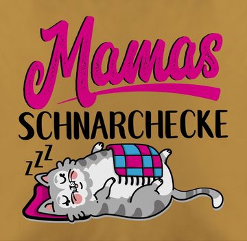 Shirtracer Dekokissen Mamas Schnarchecke I Schlafplatz, Muttertagsgeschenk