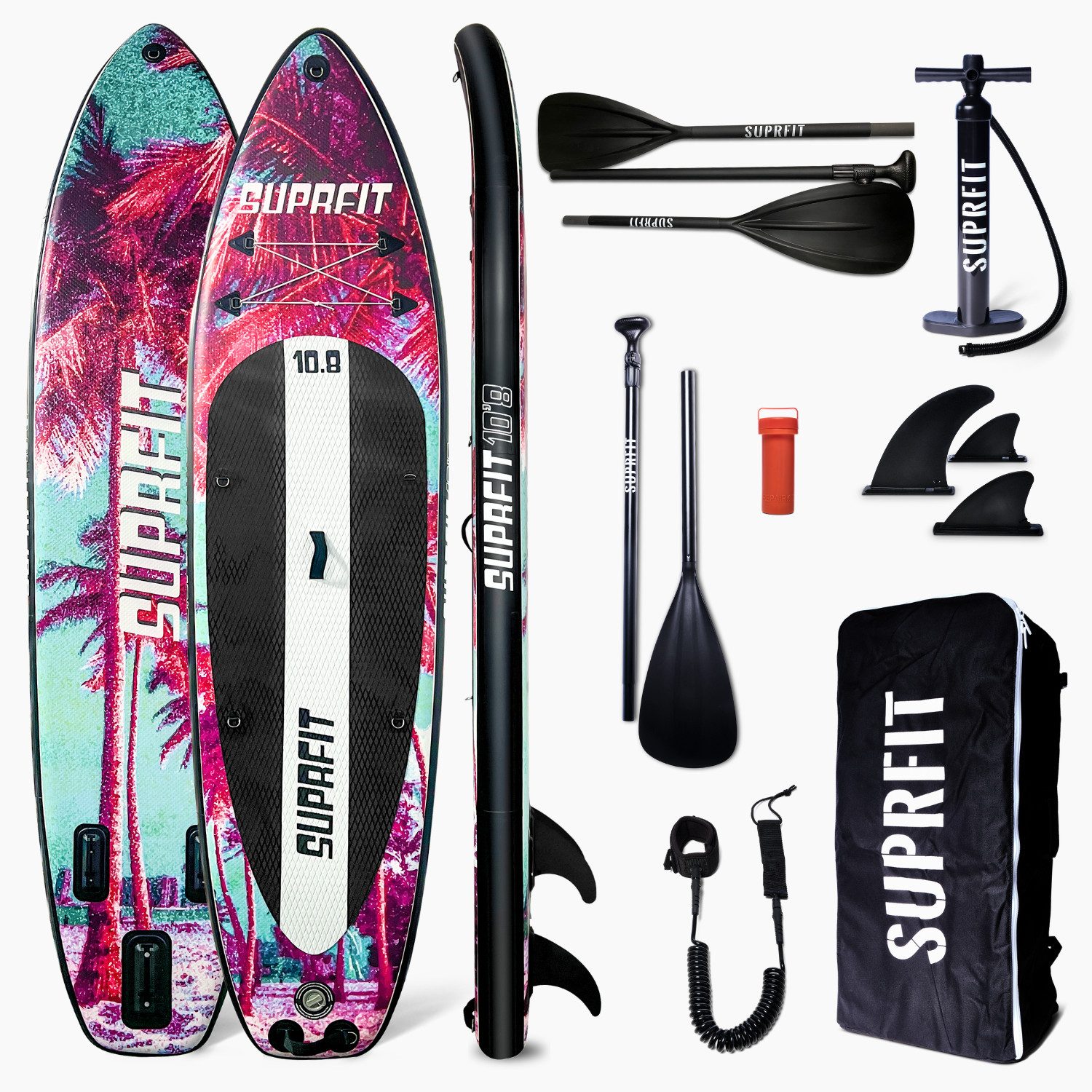 Inflatable SUP-Board Stand-Up Paddling Board Miami Mint inclusive Kajak Paddel