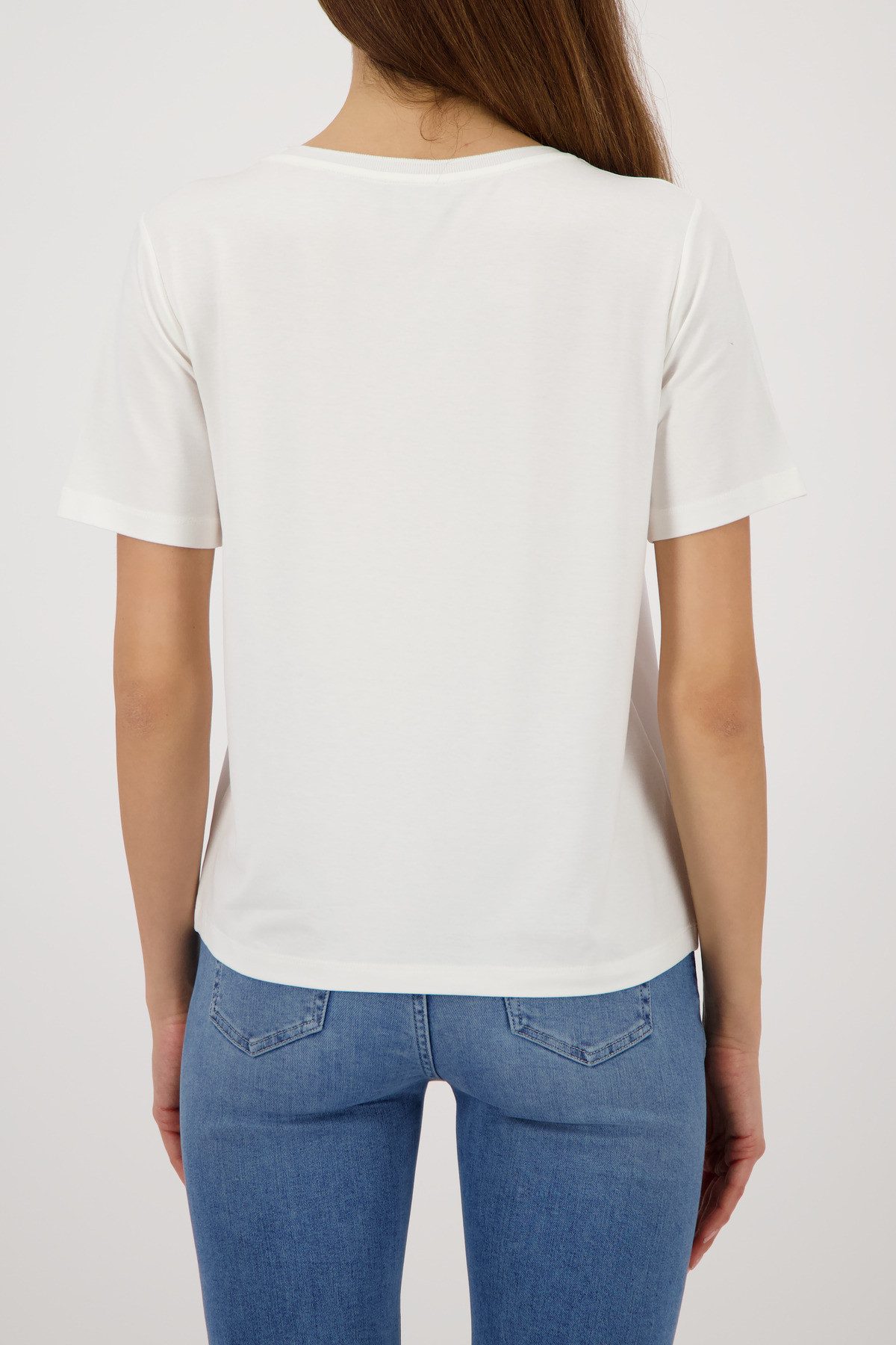 Monari Schlupfbluse Schluse Basic Regular fit mit Strasssteinen