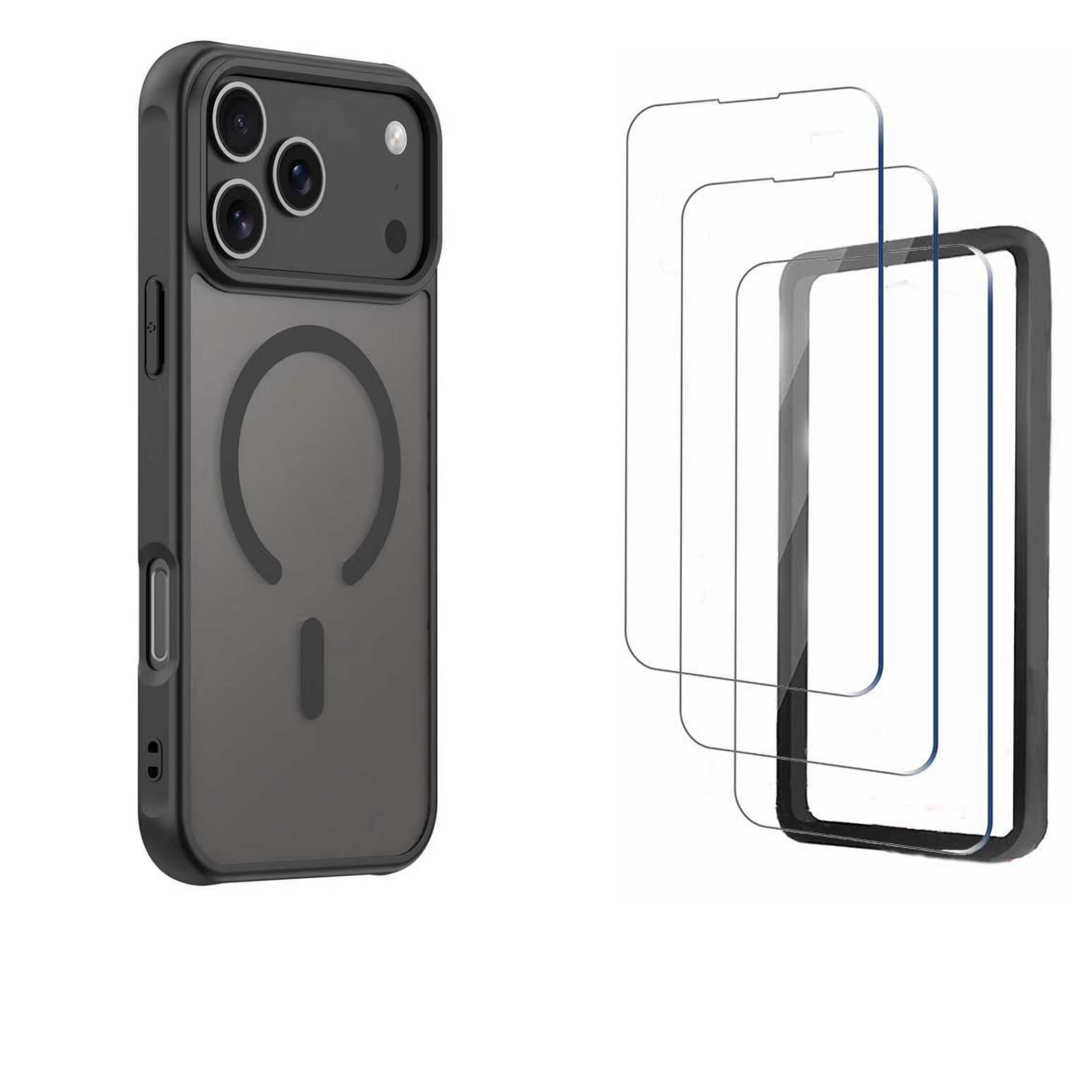 Futurea Handyhülle iPhone 17 Hülle Case Schutzhülle Displayschutz Panzerglas Schutzfolie, für iPhone 17, 17 Air, 17 Pro, 17 Pro Max 20W Ladestecker