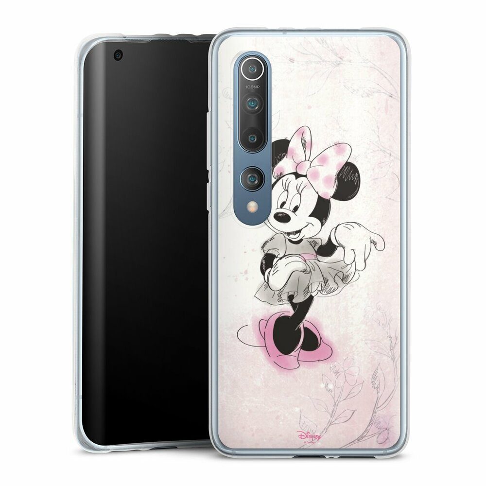 DeinDesign Handyhülle Minnie Mouse Disney Vintage Minnie Watercolor, Xiaomi Mi 10 Silikon Hülle Bumper Case Handy Schutzhülle