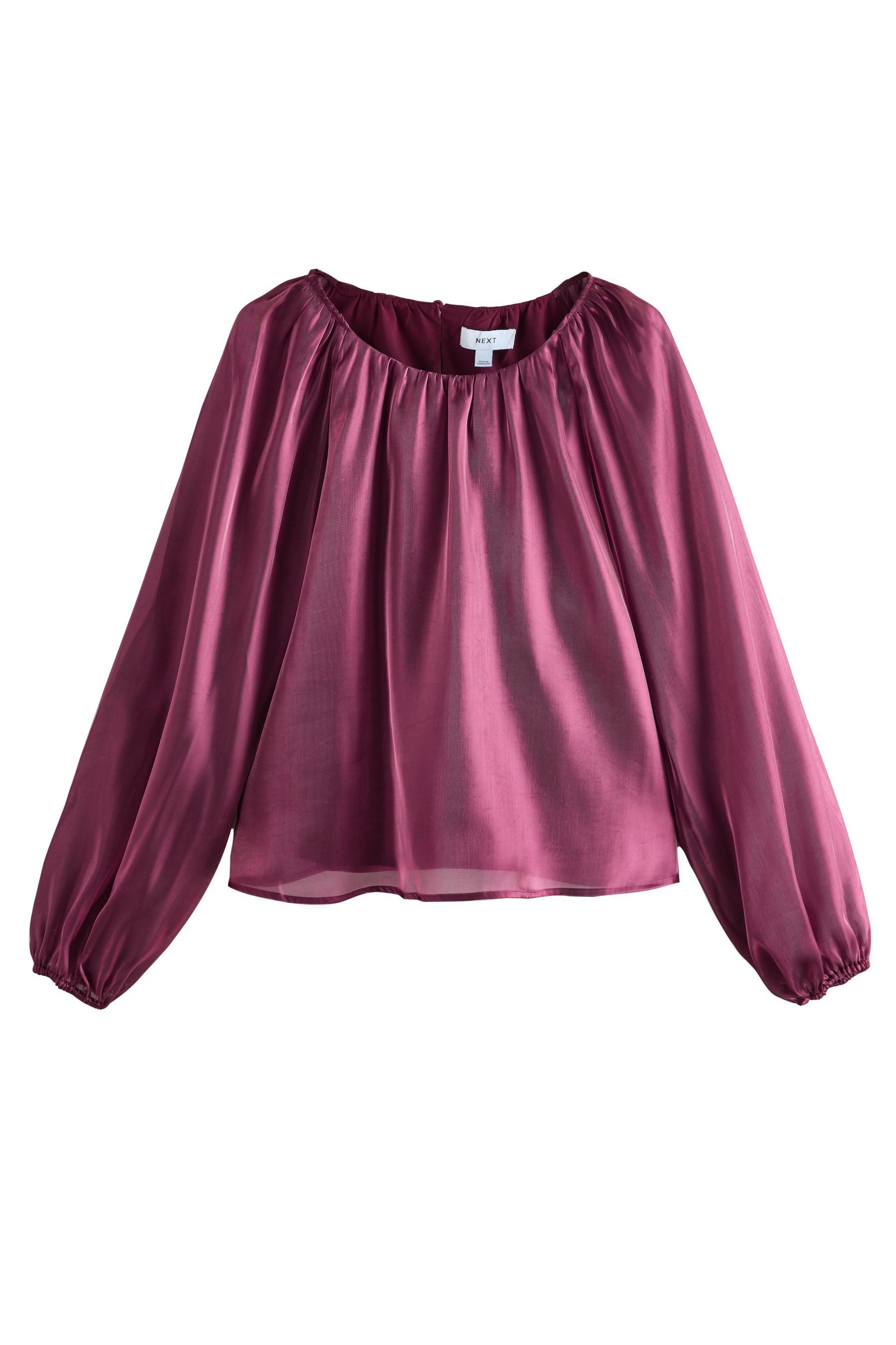 Next Langarmbluse Organza-Bluse mit voluminösen langen günstig online kaufen