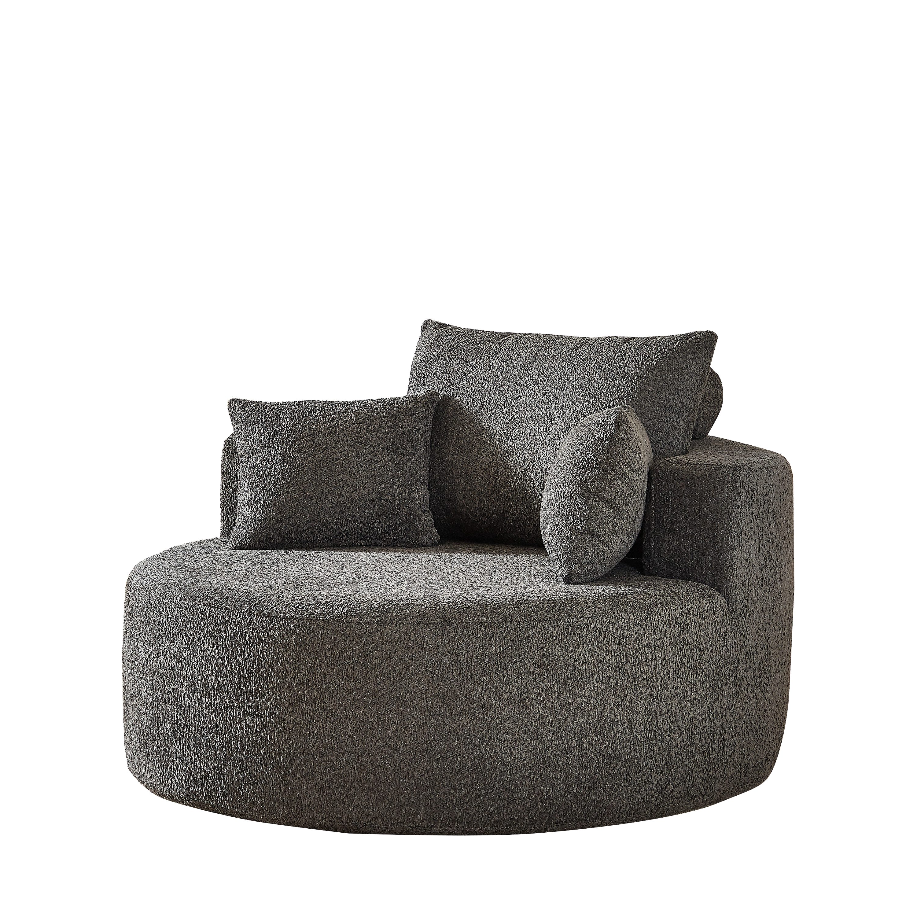OKWISH Relaxsessel Moderner Schlafsessel mit flauschigem Design (Chenille-Schaumstoff-Einzelsessel, 1-St., 127*127*85), mit Relaxfunktion