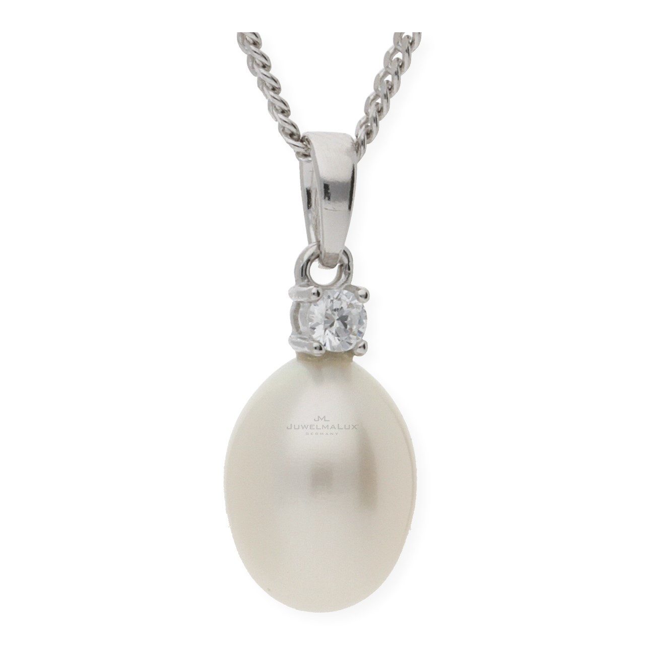 JuwelmaLux Kettenanhänger JuwelmaLux Anhänger Silber Süßwasser Zuchtperle Zirkonia JL10-02-0251 (1-tlg), Schmuckanhänger