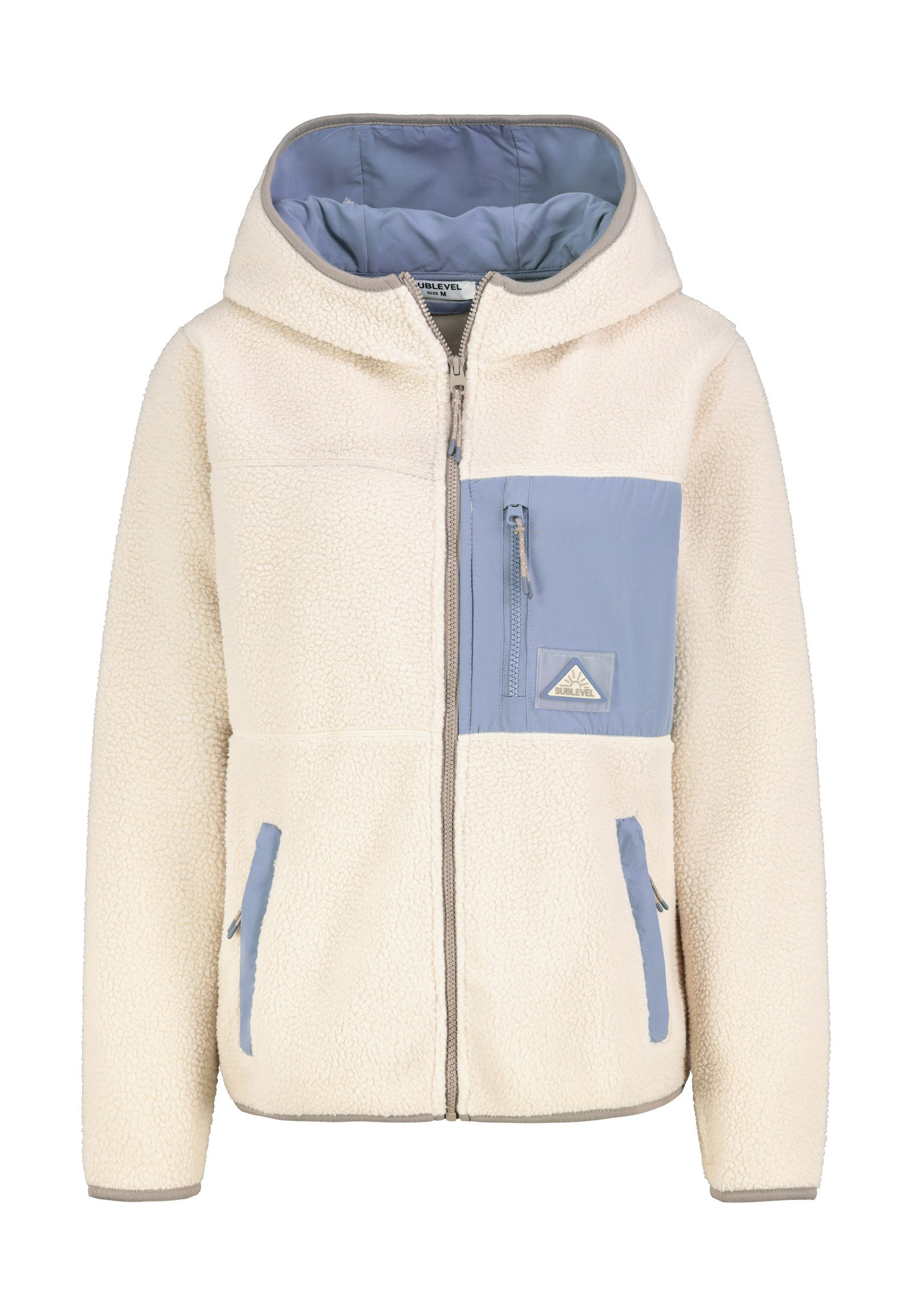SUBLEVEL Fleecejacke Damen Outdoorfleecejacke mit Brusttasche und Kapuz Out günstig online kaufen