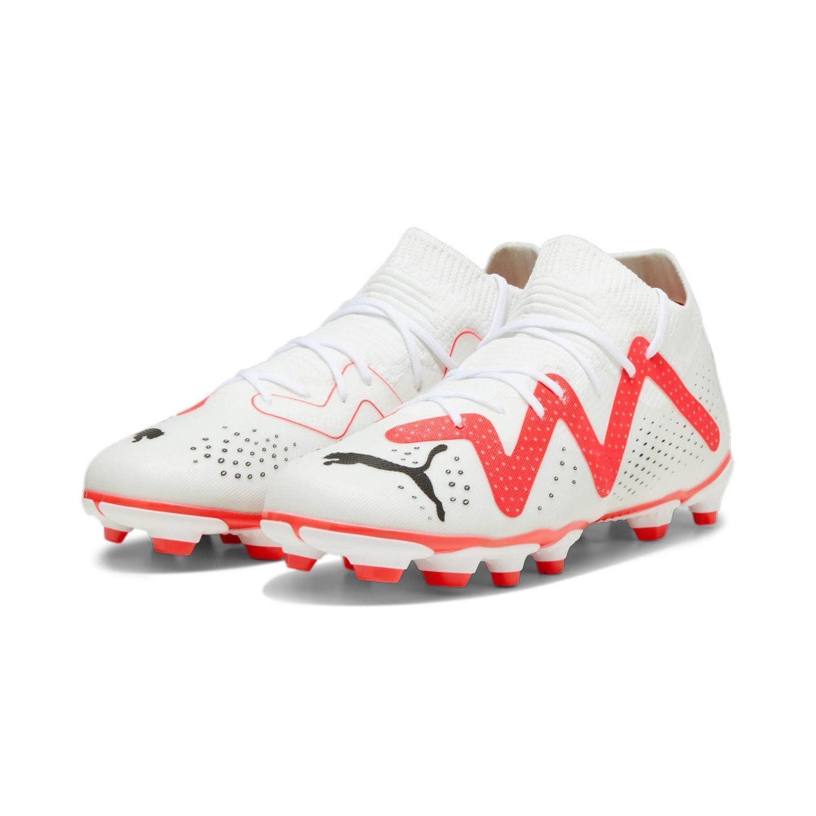 Puma FUTURE MATCH FG/AG JR White/Fire Orchid Gr. 28 Fußballschuh