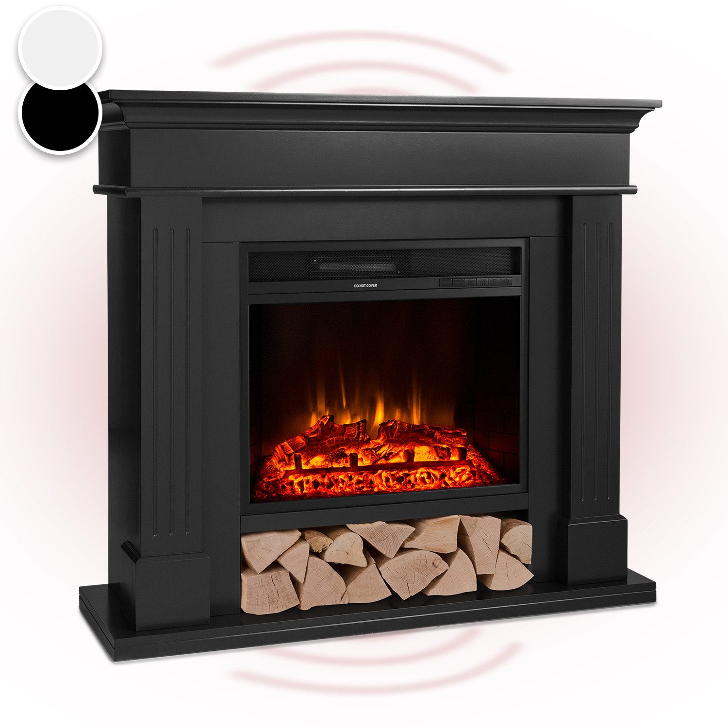 Klarstein Elektrokamin LasPilas, elektrischer Kaminofen mit Heizung LED-Bel günstig online kaufen