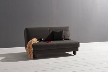 ell + ell Schlafsofa Enny, Liegefläche Breite 155 cm, Liegehöhe 40 cm, Füße schwarz, Rückenlehne