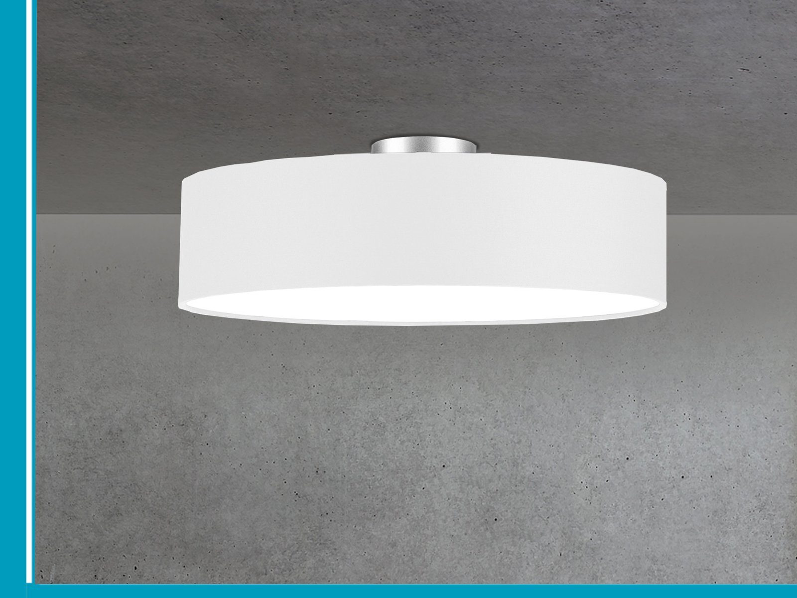 meineWunschleuchte Deckenleuchte, ohne Leuchtmittel, Designer-Lampe Stoff L günstig online kaufen