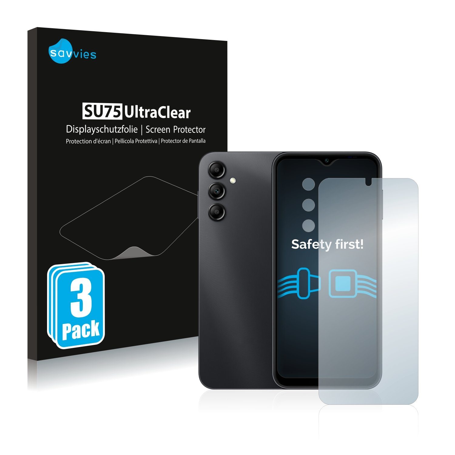 Savvies Displayschutzfolie Schutzfolie für Samsung Galaxy A14 5G (Display+Kamera), 6 Stück, Displayschutz Schutz Folie Klar Transparent