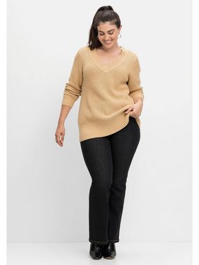 Sheego Strickpullover Große Größen in Perlfangstruktur, weiche Qualität