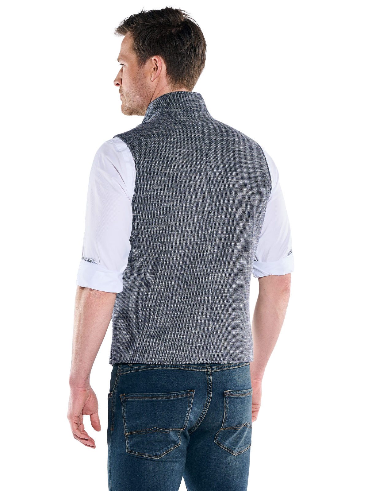 Engbers Anzugweste Herren Sakko-Weste mit Zipper, Indigoblau