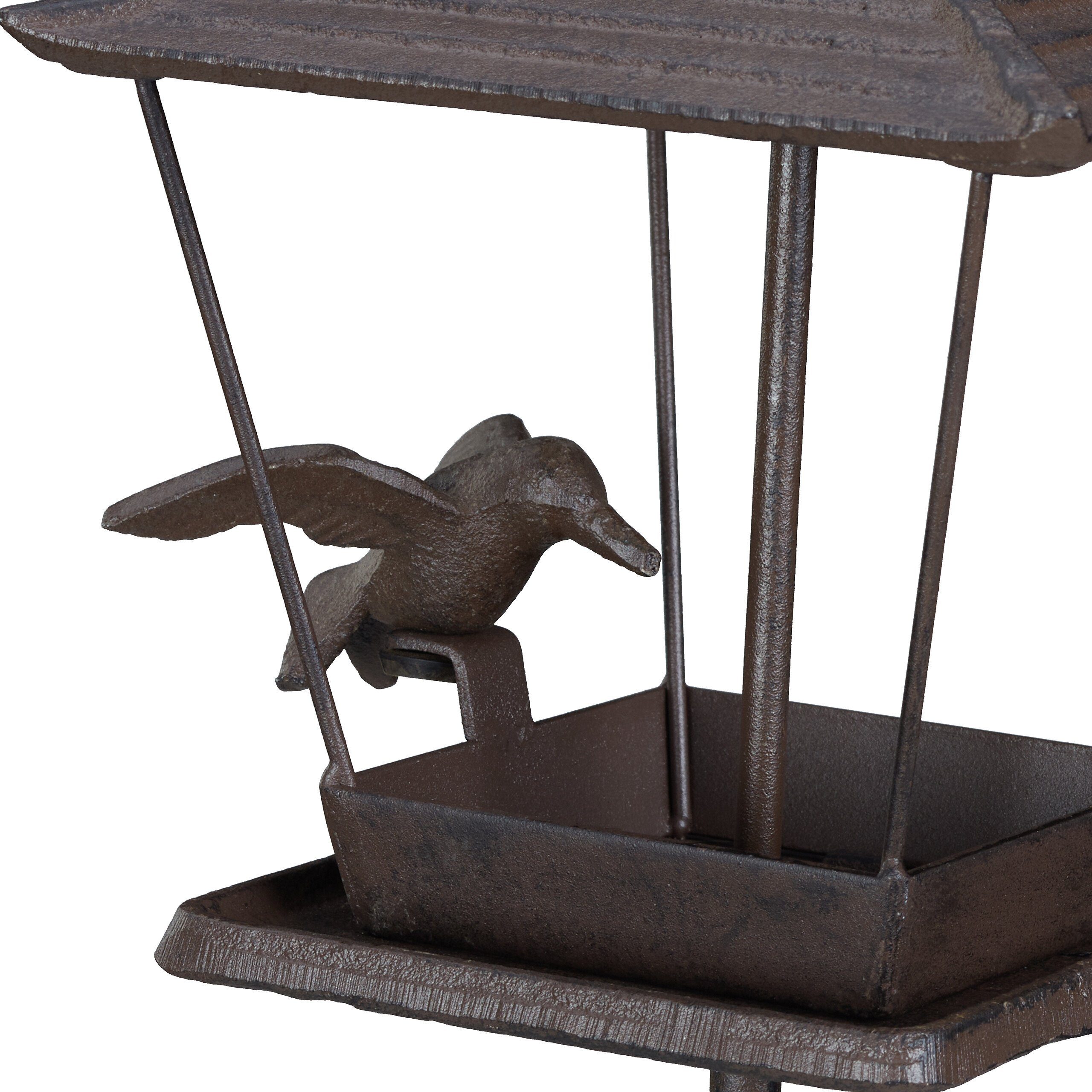 relaxdays Vogelhaus Vogelfutterhaus mit Erdspieß