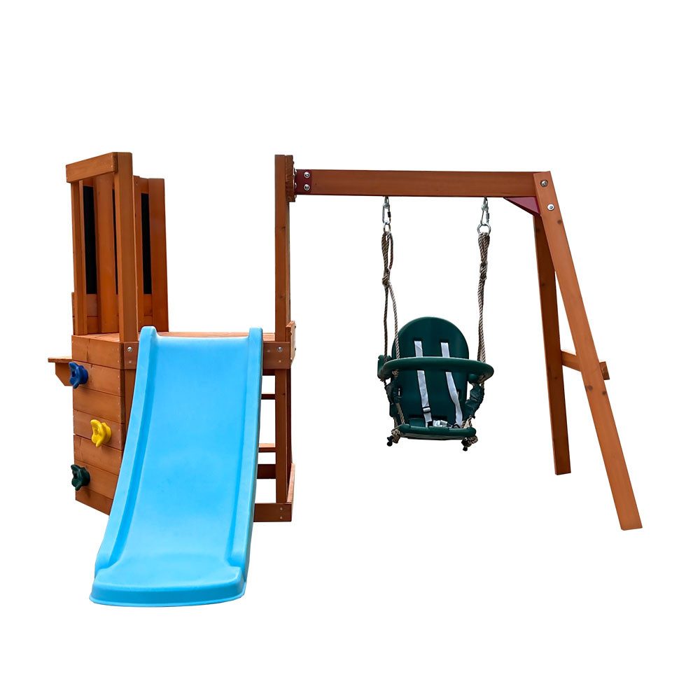 HOME DELUXE Spielturm mit Schaukel ROMI - 216,5 x 199 x 116,1 cm, inkl. Rut günstig online kaufen