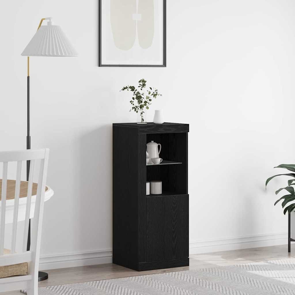 vidaXL Sideboard LED-Sideboard Schwarz 41 x 37 x 100 cm Holzwerkstoff (1 St) – Bild 2 von 5