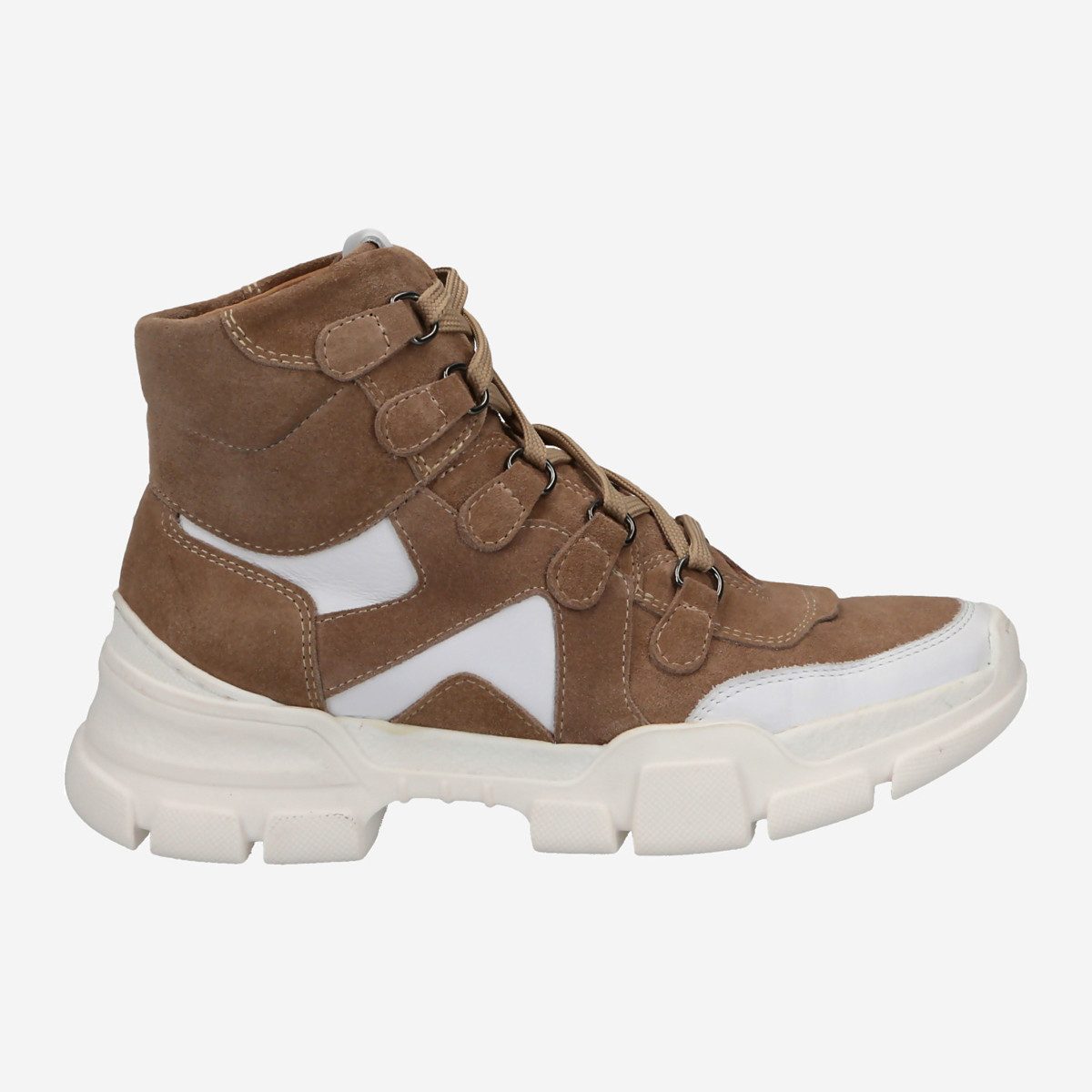 Perlato Perlato 11662 BLANC/STONE, Sneaker in Beige kombiniert für Damen Sneaker